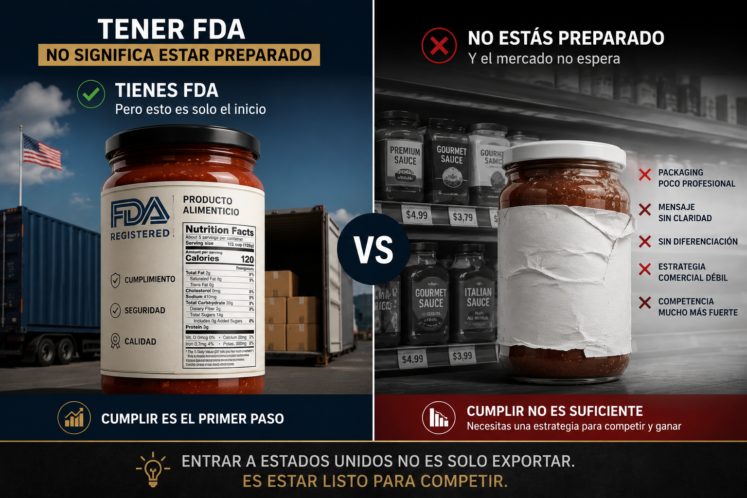 Problemas frecuentes al exportar alimentos a Estados Unidos