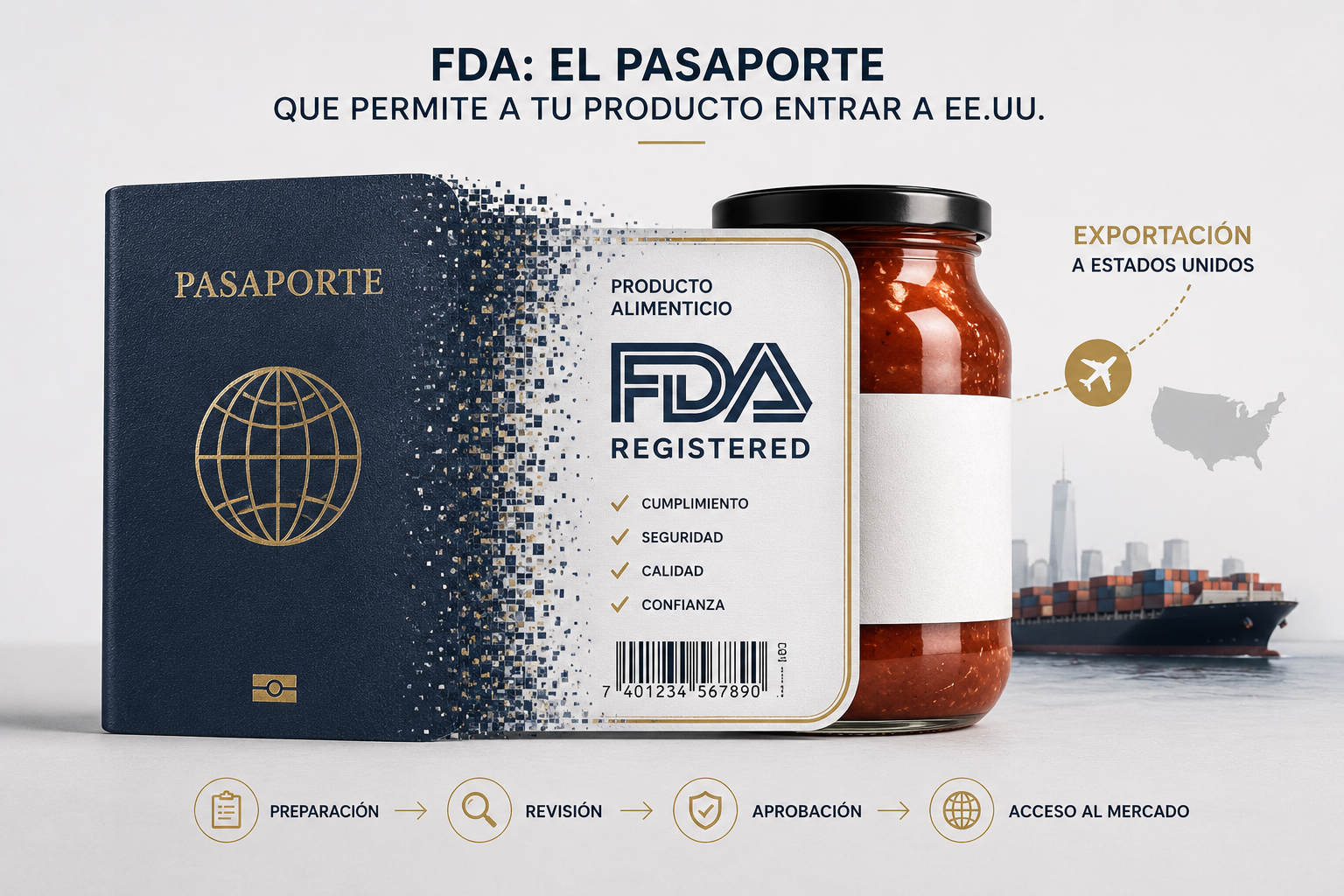 FDA como pasaporte para exportar productos alimenticios a Estados Unidos